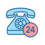 Telephone rotatif et service 24 7